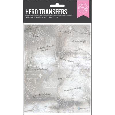 Hero Arts Rub On Transfers -  Snow & Swirls